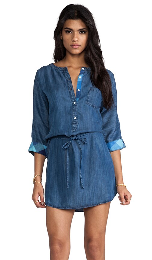 Chambray Plaid Dress