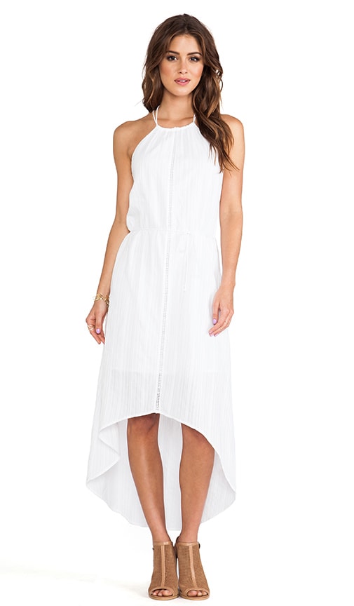 Asymmetric Hem Halter Dress