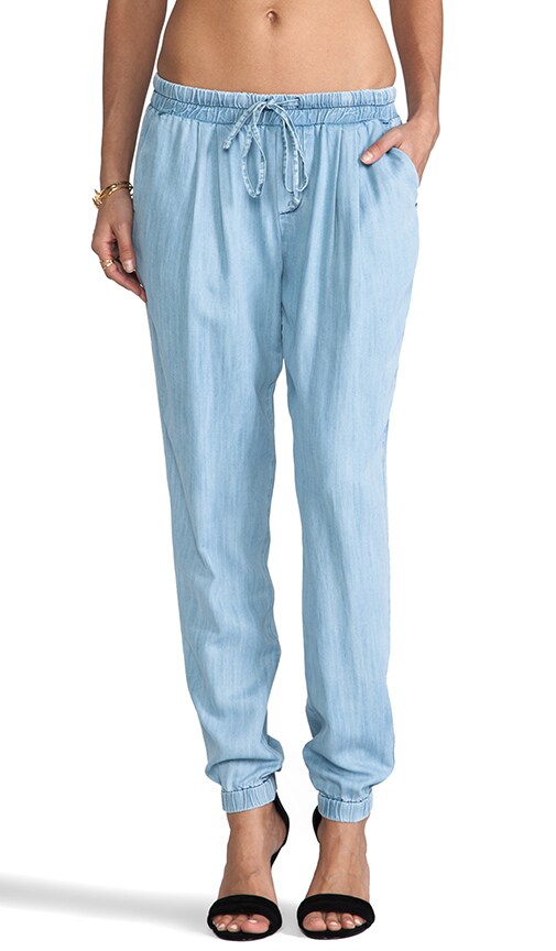 Textured Chambray Pants