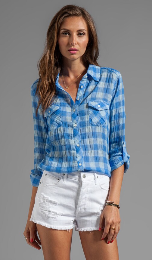 Aloha Check Roll Sleeve 2 Pocket Shirt
