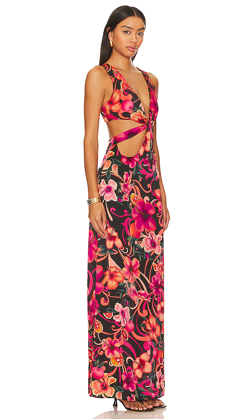 Shop Cin Cin Vega Maxi Dress In Hibiscus Pink