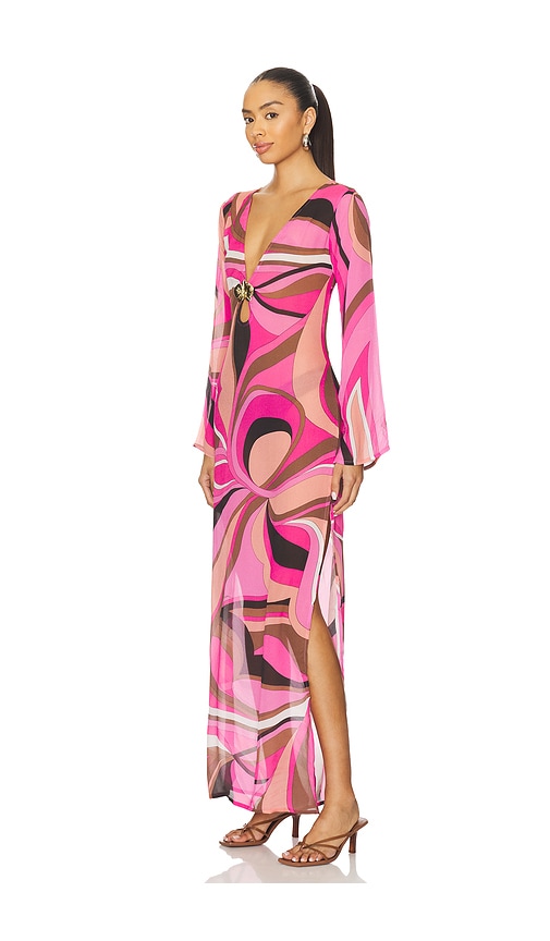 Cin Cin Hotline Lobster Maxi Dress In Pink