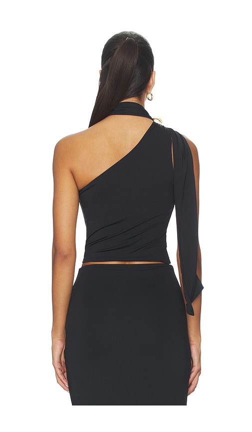  Cin Cin Top Mit Asymmetrischer Schulter Cosmos Halo In Black. Größe S. Also In Xs, M, L. 