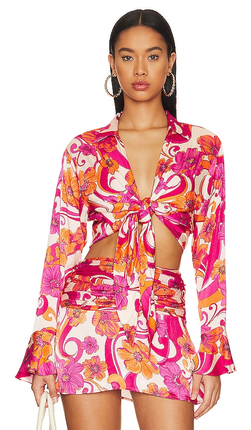 CIN CIN Luau Wrap Shirt in Ultraviolet