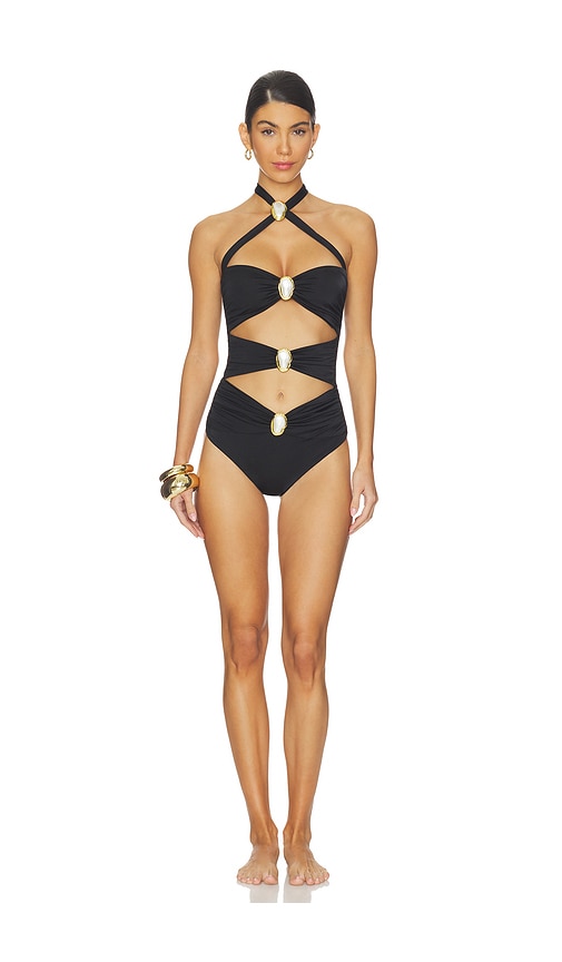 Cin Cin Diamond Moonstone Cut-out Swimsuit