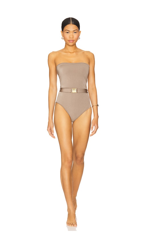 Cin Cin Scorpio Classic One Piece Swimsuit In Brown