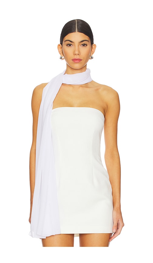 Casa Clara Tahlia Chiffon Scarf in White