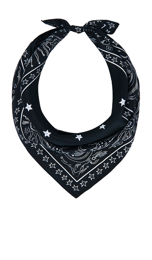  Casa Clara Seidenes Kopftuch Paisley In Black. 