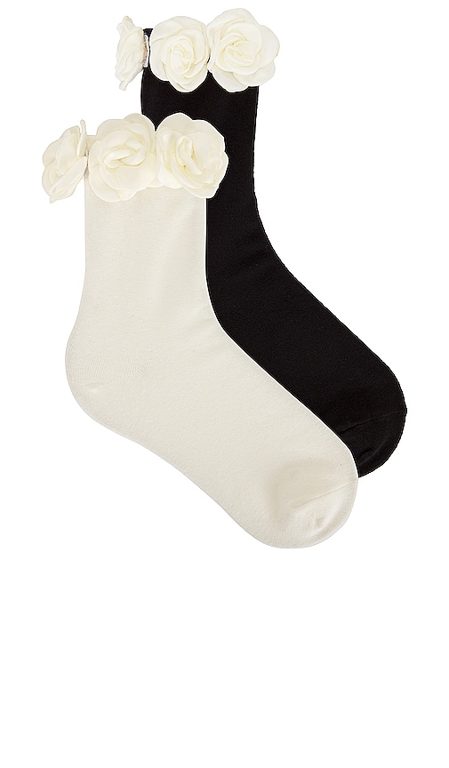 Casa Clara Paris Sock Set in Ivory & Black