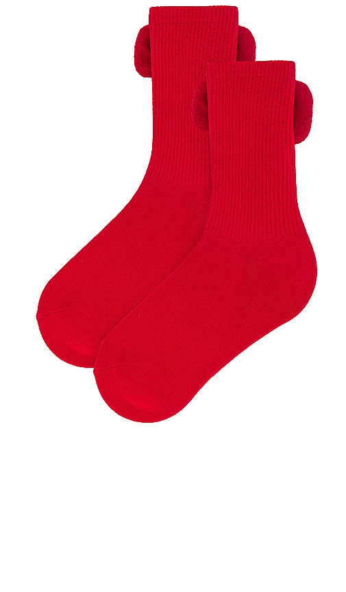 Shop Casa Clara Bow Sock In Red