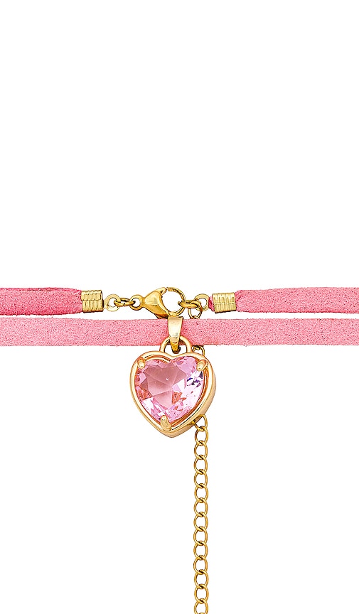 Shop Casa Clara Love Necklace In Pink