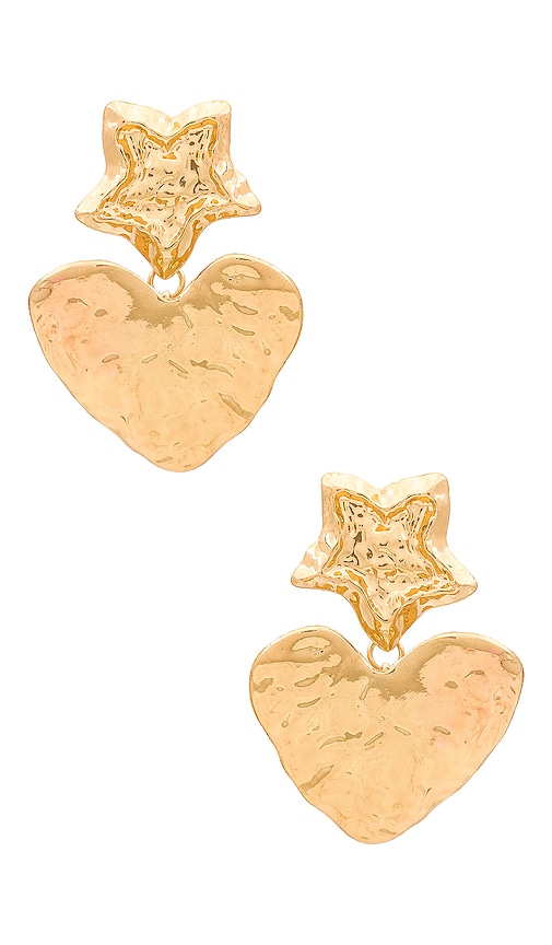 Casa Clara La Etoile Earring In Metallic Gold