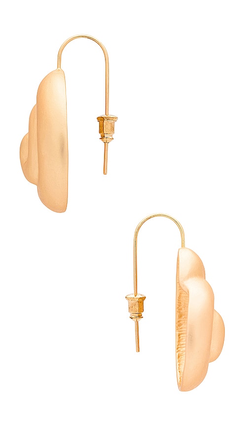 Shop Casa Clara Nautilus Earrings In 金色