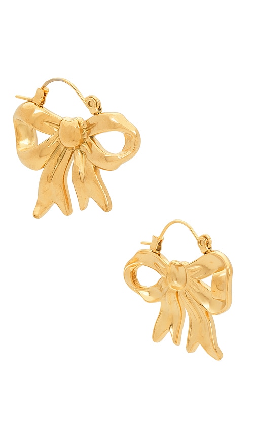 Shop Casa Clara Bow Party Earrings In Gold