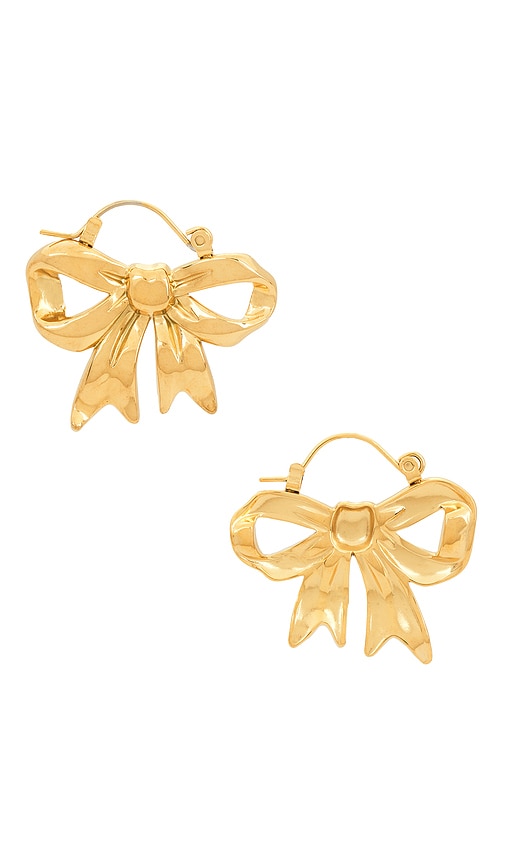 Shop Casa Clara Bow Party Earrings In Gold