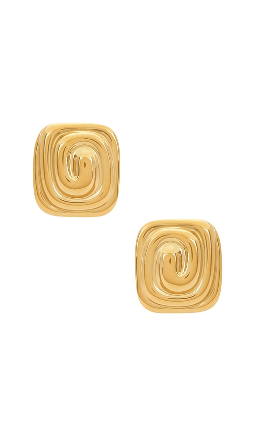 Shop Casa Clara Marina Earrings In Gold Swirl