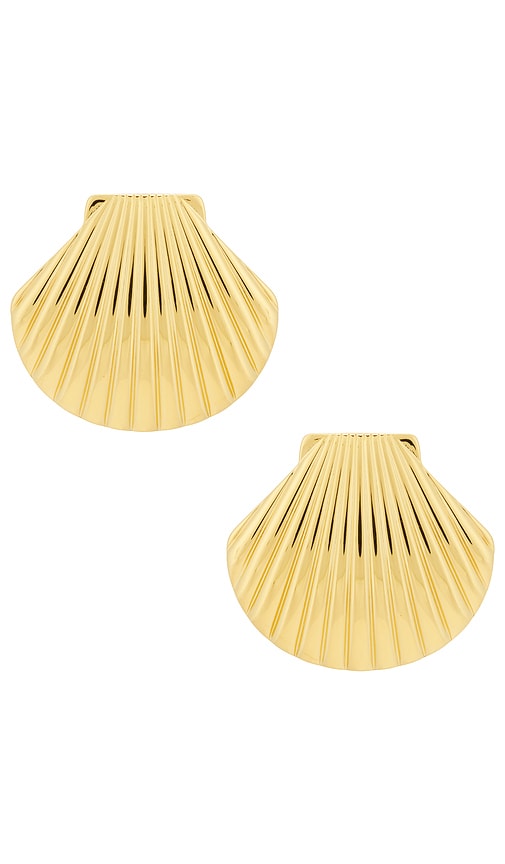 Indigo Earrings in Metallic Gold.
