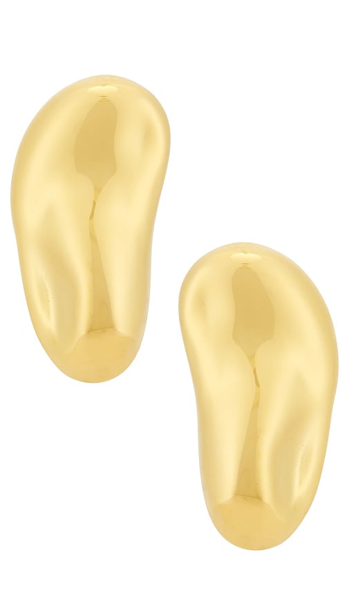 Rise Earring in Metallic Gold.