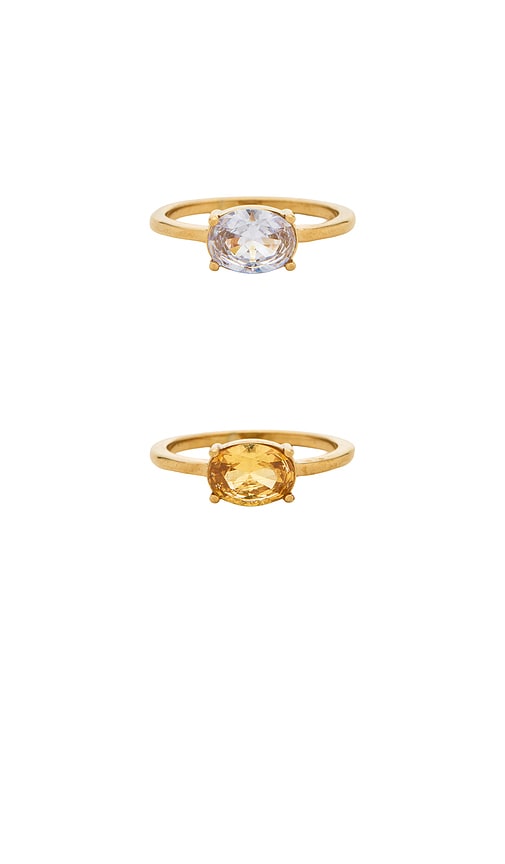 Sunrise Ring Set in Metallic Gold. - size 7 (also in 5, 6)