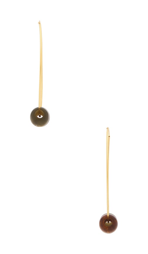  Casa Clara Treasure Hoop Earing In Brown. 