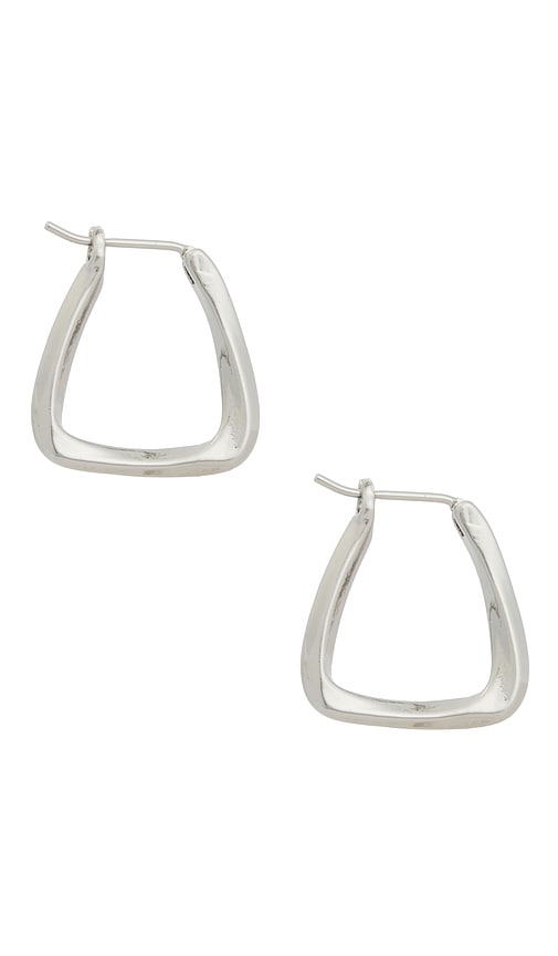Casa Clara Jax Earrings in Metallic Silver.