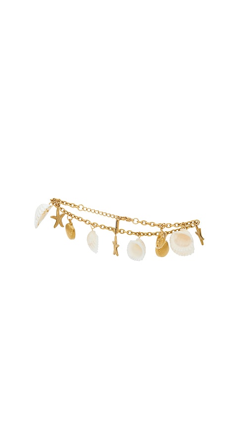 Casa Clara Armband Mit Anhänger Eva Beach In Metallic Gold,white. 
