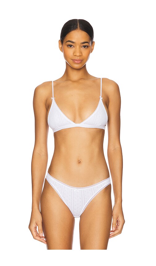 Cou Cou Intimates The Triangle Bralette in White
