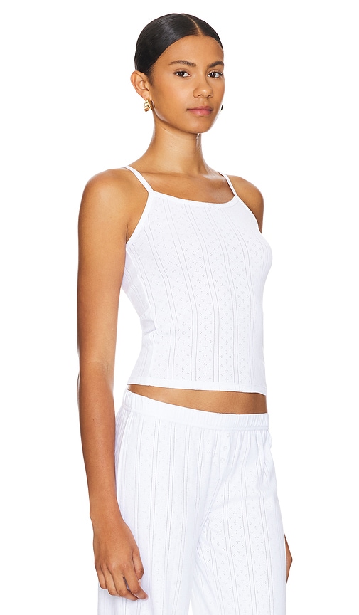 Cou Cou Intimates The Regular Picot Tank Top In White