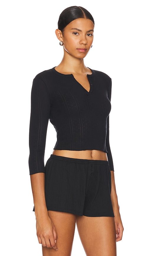 Cou Cou Intimates The Baby Henley Top In Black