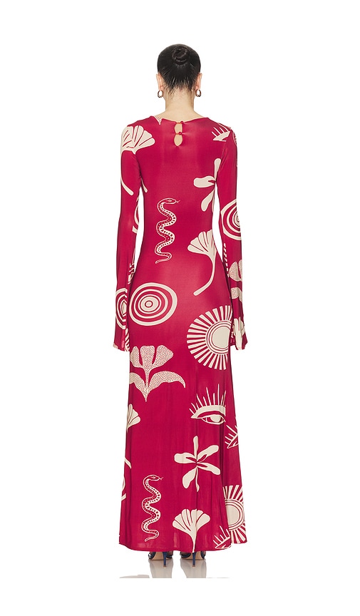  Cala De La Cruz Kleid Amay In Red. Größe M. Also In L. 