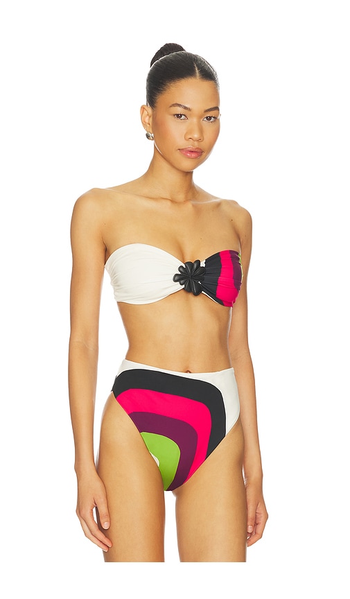 Cala De La Cruz Maple Bikini Top In Multi