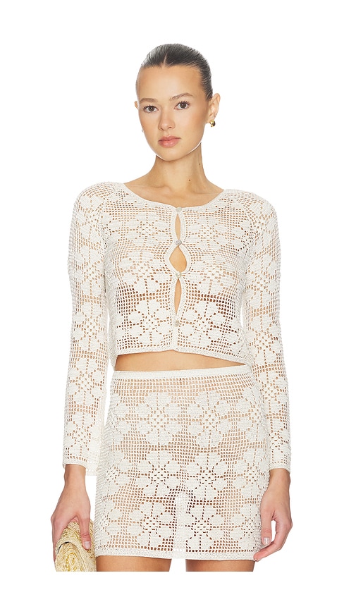 Calle Del Mar Daisy Chain Crochet Cardigan