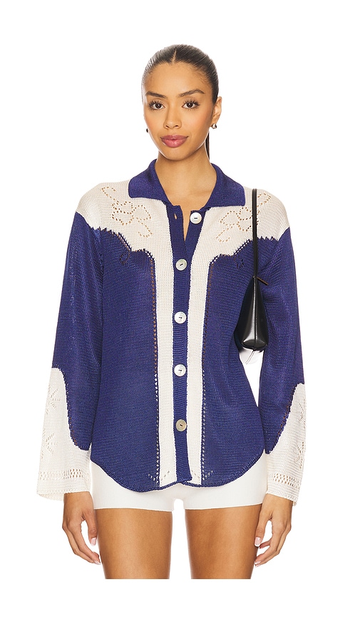 Western Shirt in Navy. - size XS (also in L, M, S)