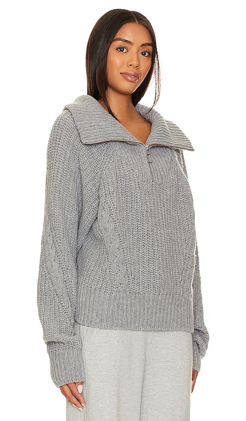 Shop Cordova Molina Half Zip Sweater In Gray Melange