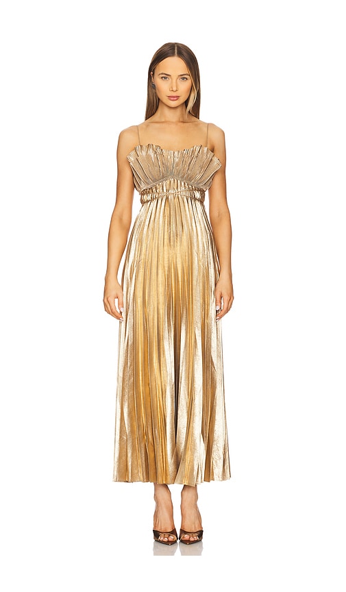 acler westover dress gold Westover Dress by Acler for Hire