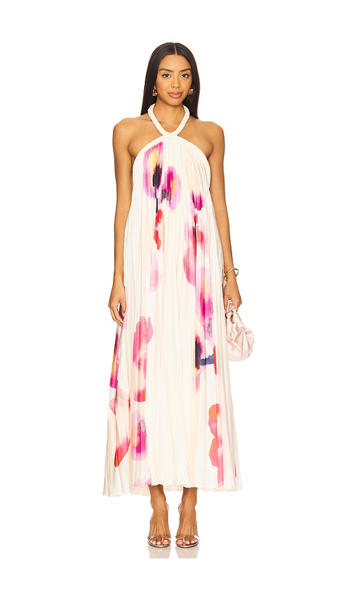 新品　maisoncelon pleated halter maxi dress Brandon Maxwell Pleated Tiered Halter Maxi Dress | Saks