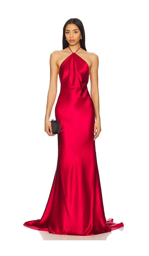 Shop Red Halter Gown: Flowy, Formal Maxi For Women | REVOLVE