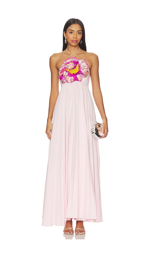 Rose Halter Dress: Floral & Pink Wedding, Formal | REVOLVE