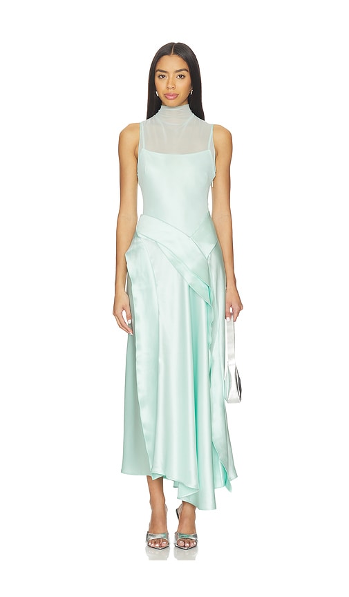 Acler Daleson Maxi Dress in Aqua Frost