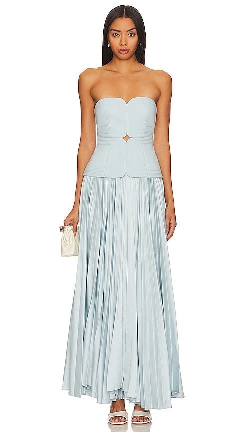 Acler Avonlea Midi Dress in Celeste Blue