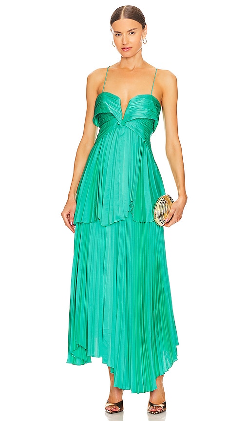 Acler Islington Midi Dress in Biscayne Green