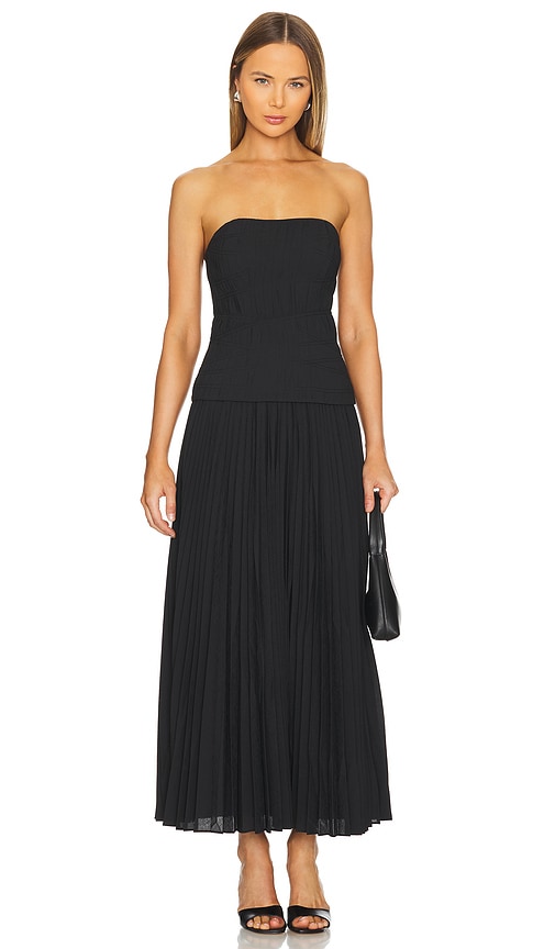 strapless open back dress NUMU KNIT MAXI DRESS WITH BACK BOW-cream main image 0