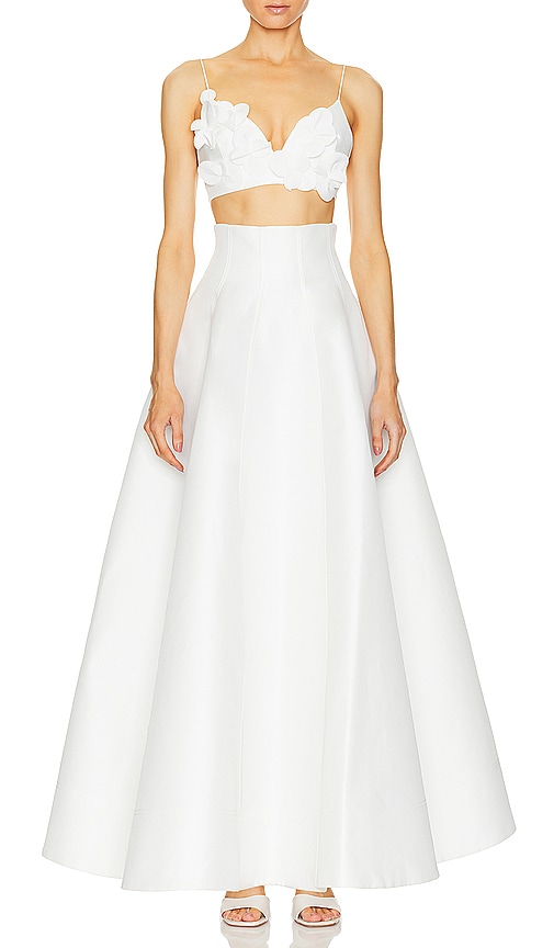 Acler Isla Maxi Skirt in Ivory