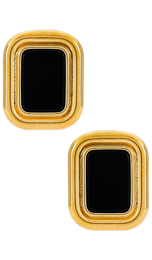Cendre Margaux Onyx Earrings in Gold & Onyx