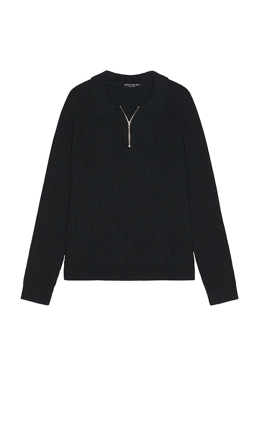 Central Park West Oversized Chunky Quarter Zip Sweater
