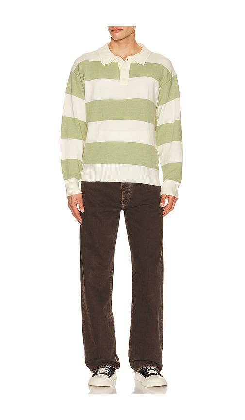  Central Park West Rugby-sweater Theo In Green. Größe S. Also In M, L, Xl/1x. 