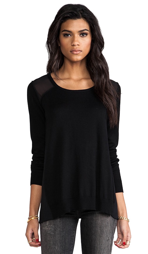 Central Park West Military Marblehead Sweater in Black | REVOLVE