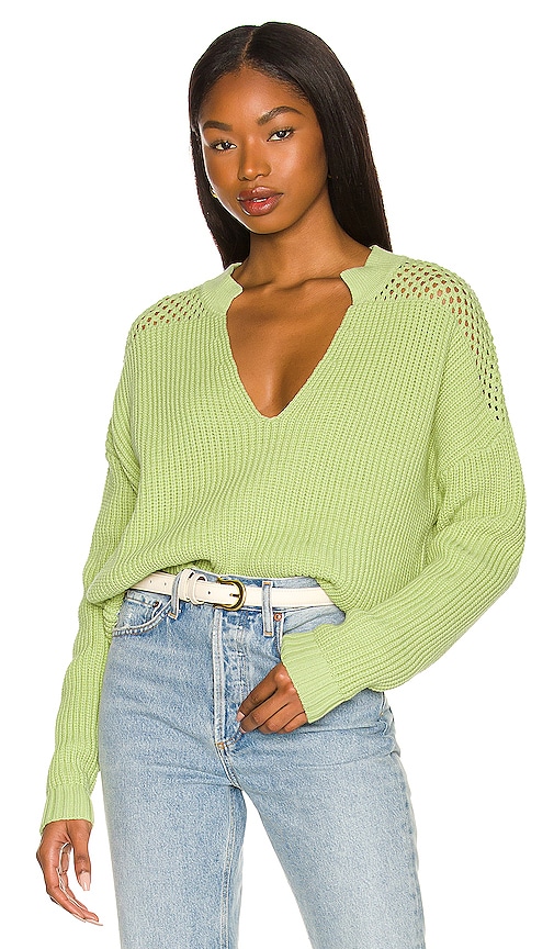 Central Park West Tia V Neck Sweater In 