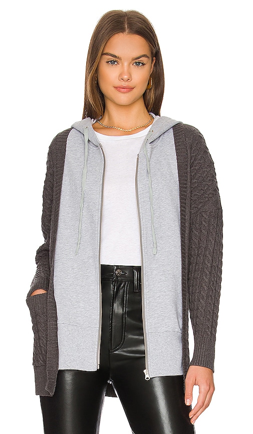 Central Park West Ambrose Dickie Cardigan in Charcoal | REVOLVE