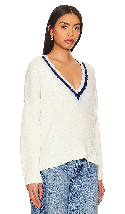 Shop Central Park West Bianca Sweater In Cream